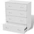 vidaXL Sideboard with 4 Drawers 60x30.5x71 cm White - Image 2