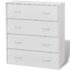 vidaXL Sideboard with 4 Drawers 60x30.5x71 cm White - Image 4