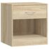 vidaXL Nightstand 2 pcs with Drawer Oak Colour - Image 6