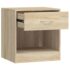 vidaXL Nightstand 2 pcs with Drawer Oak Colour - Image 7