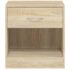 vidaXL Nightstand 2 pcs with Drawer Oak Colour - Image 8