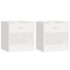 vidaXL Nightstand 2 pcs with Drawer White - Image 2