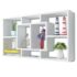 Floating Wall Display Shelf 8 Compartments White - Image 3