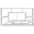 Floating Wall Display Shelf 8 Compartments White - Image 4