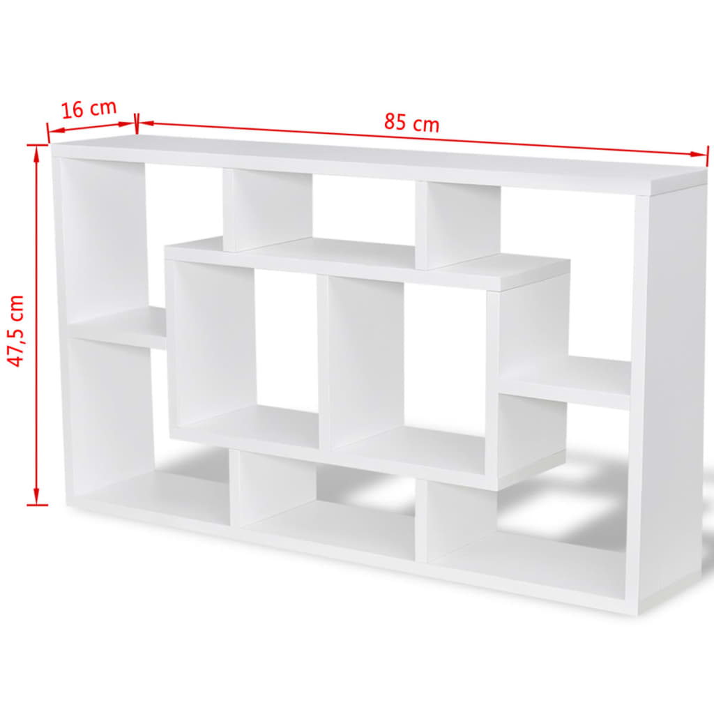 8718475954767_g_en_hd_4 Floating Wall Display Shelf 8 Compartments White - Image 6