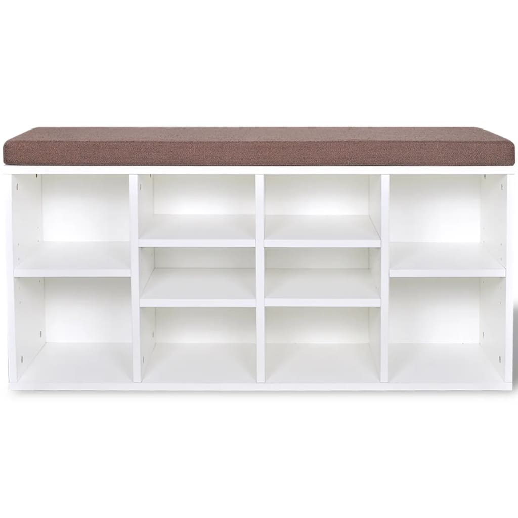 8718475954828_g_en_hd_1 Shoe Storage Bench 10 Compartments White - Image 3