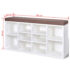 Shoe Storage Bench 10 Compartments White - Image 5