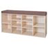 Shoe Storage Bench 10 Compartments Oak Colour - Image 2