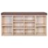 Shoe Storage Bench 10 Compartments Oak Colour - Image 3
