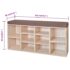 Shoe Storage Bench 10 Compartments Oak Colour - Image 5