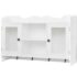 vidaXL Wall Cabinet Display Shelf Book/DVD/Glass Storage White MDF - Image 2