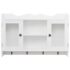 vidaXL Wall Cabinet Display Shelf Book/DVD/Glass Storage White MDF - Image 3