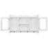 vidaXL Wall Cabinet Display Shelf Book/DVD/Glass Storage White MDF - Image 4