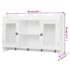 vidaXL Wall Cabinet Display Shelf Book/DVD/Glass Storage White MDF - Image 8