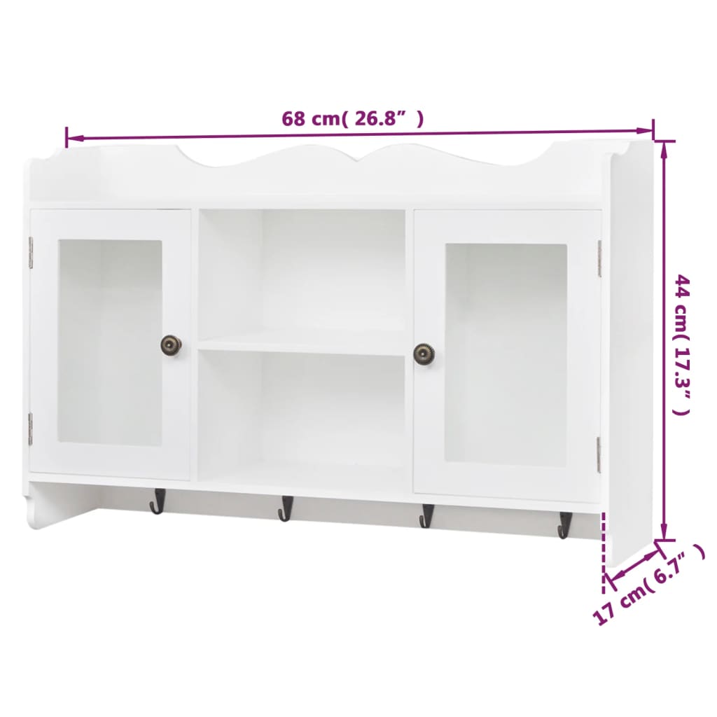 8718475956112_g_en_hd_6 vidaXL Wall Cabinet Display Shelf Book/DVD/Glass Storage White MDF - Image 8