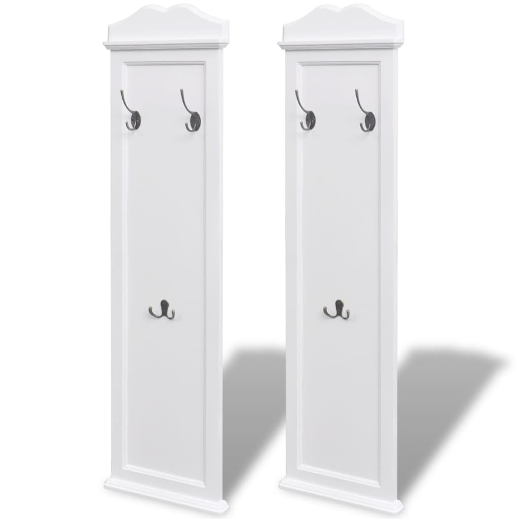8718475956136_a_en_hd_1 vidaXL Coat Racks 2 pcs White - Image 2