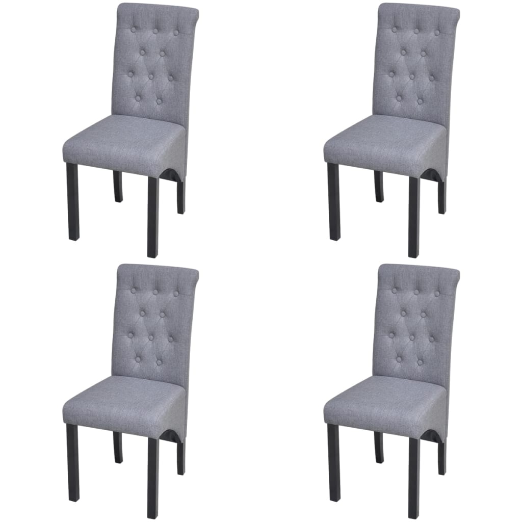 8718475957317_a_en_hd_1 vidaXL Dining Chairs 4 pcs Light Grey Fabric - Image 1