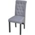 vidaXL Dining Chairs 4 pcs Light Grey Fabric - Image 3