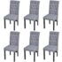 vidaXL Dining Chairs 6 pcs Light Grey Fabric