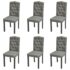 vidaXL Dining Chairs 6 pcs Grey Fabric
