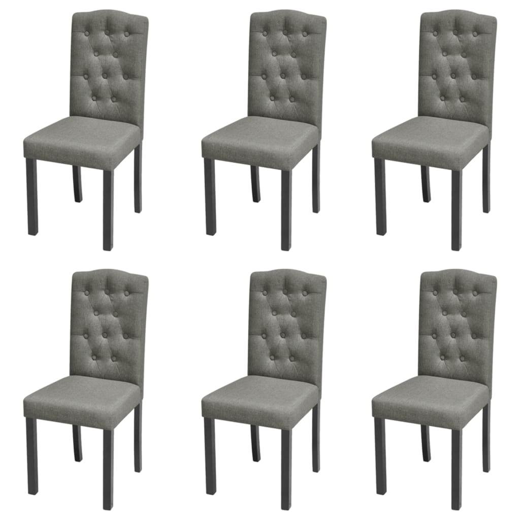 8718475957331_a_en_hd_1 vidaXL Dining Chairs 6 pcs Grey Fabric - Image 1