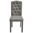 vidaXL Dining Chairs 6 pcs Grey Fabric - Image 2