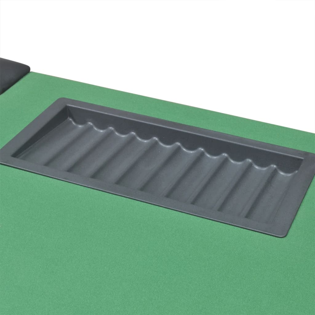 8718475957362_g_en_hd_6 vidaXL 10-Player Poker Table with Dealer Area and Chip Tray Green - Image 7