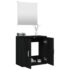 vidaXL 2 Piece Bathroom Furniture Set Black Engineered Wood - Image 3