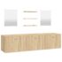 vidaXL 6 Piece Bathroom Furniture Set Oak Engineered Wood - Image 2