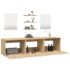 vidaXL 6 Piece Bathroom Furniture Set Oak Engineered Wood - Image 3