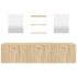 vidaXL 6 Piece Bathroom Furniture Set Oak Engineered Wood - Image 4
