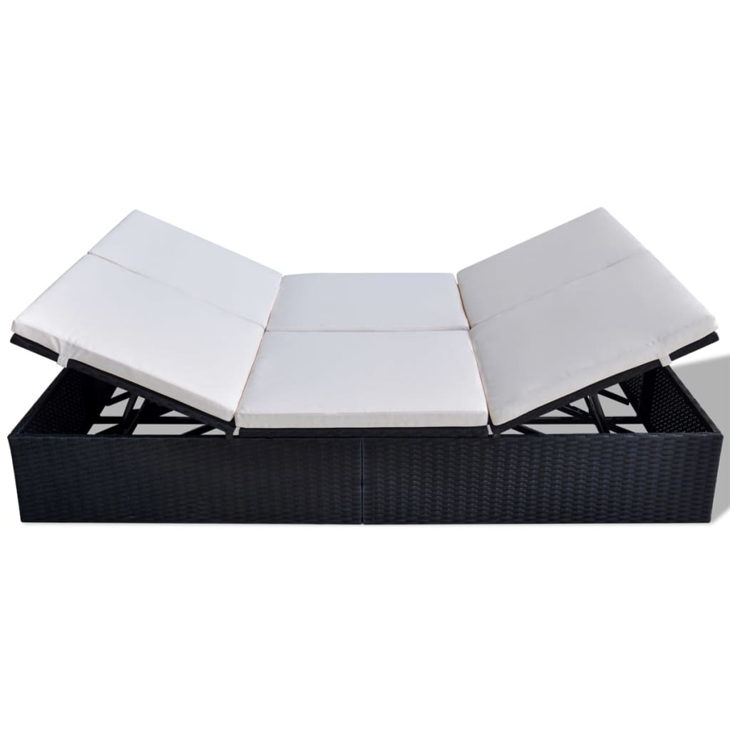 8718475960492_g_en_hd_1 vidaXL Double Sun Lounger with Cushion Poly Rattan Black - Image 3