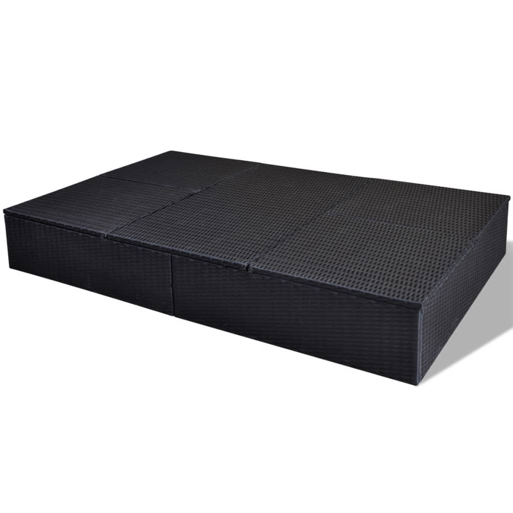 8718475960492_g_en_hd_3 vidaXL Double Sun Lounger with Cushion Poly Rattan Black - Image 5