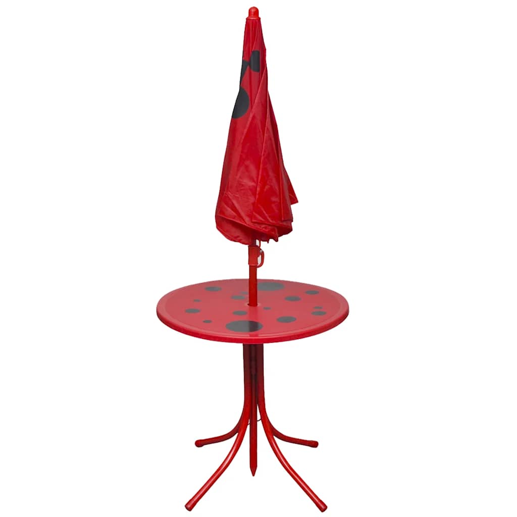 8718475960706_g_en_hd_2 vidaXL 3 Piece Kids' Garden Bistro Set with Parasol Red - Image 3