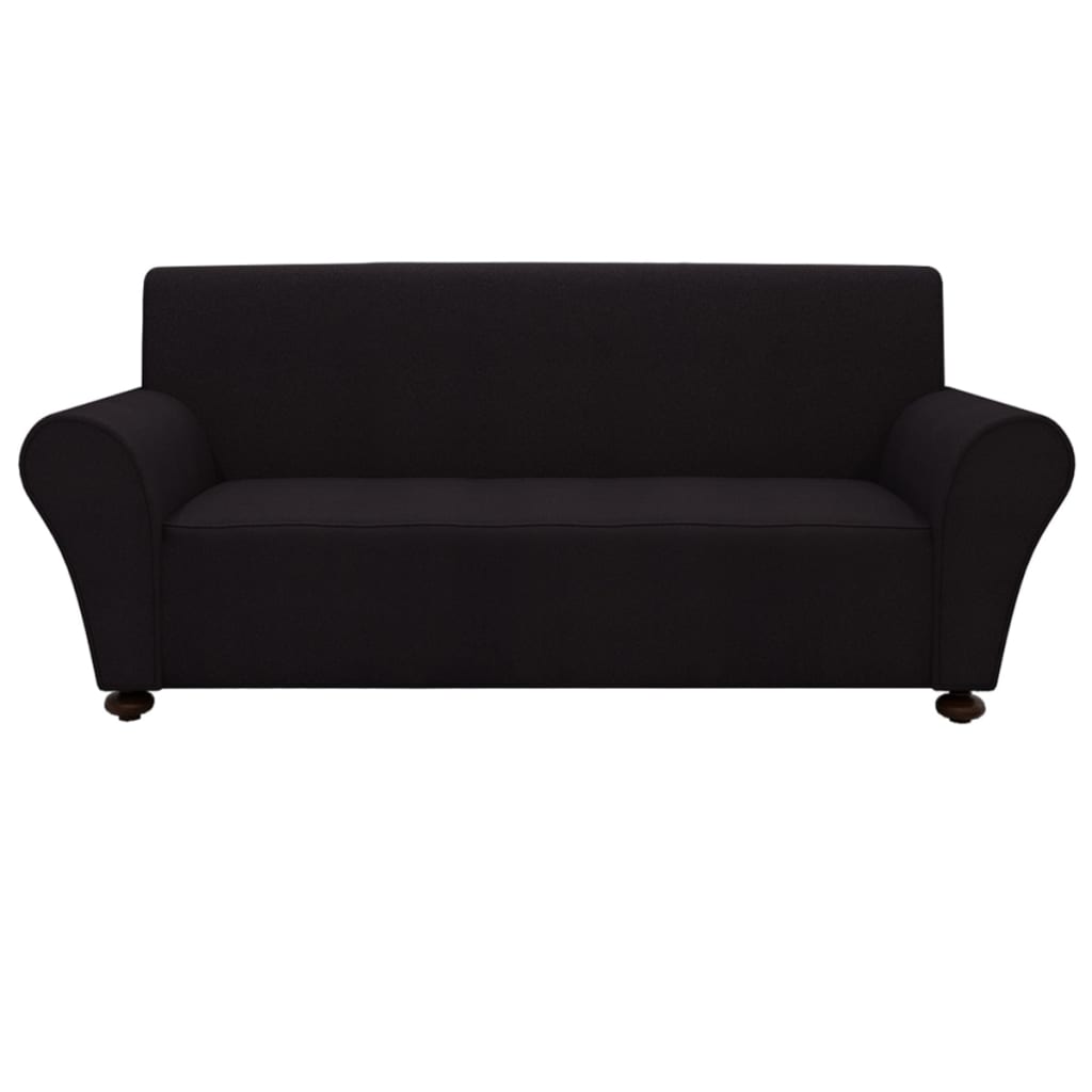 8718475962045_a_en_hd_1 vidaXL Stretch Couch Slipcover Black Polyester Jersey - Image 2