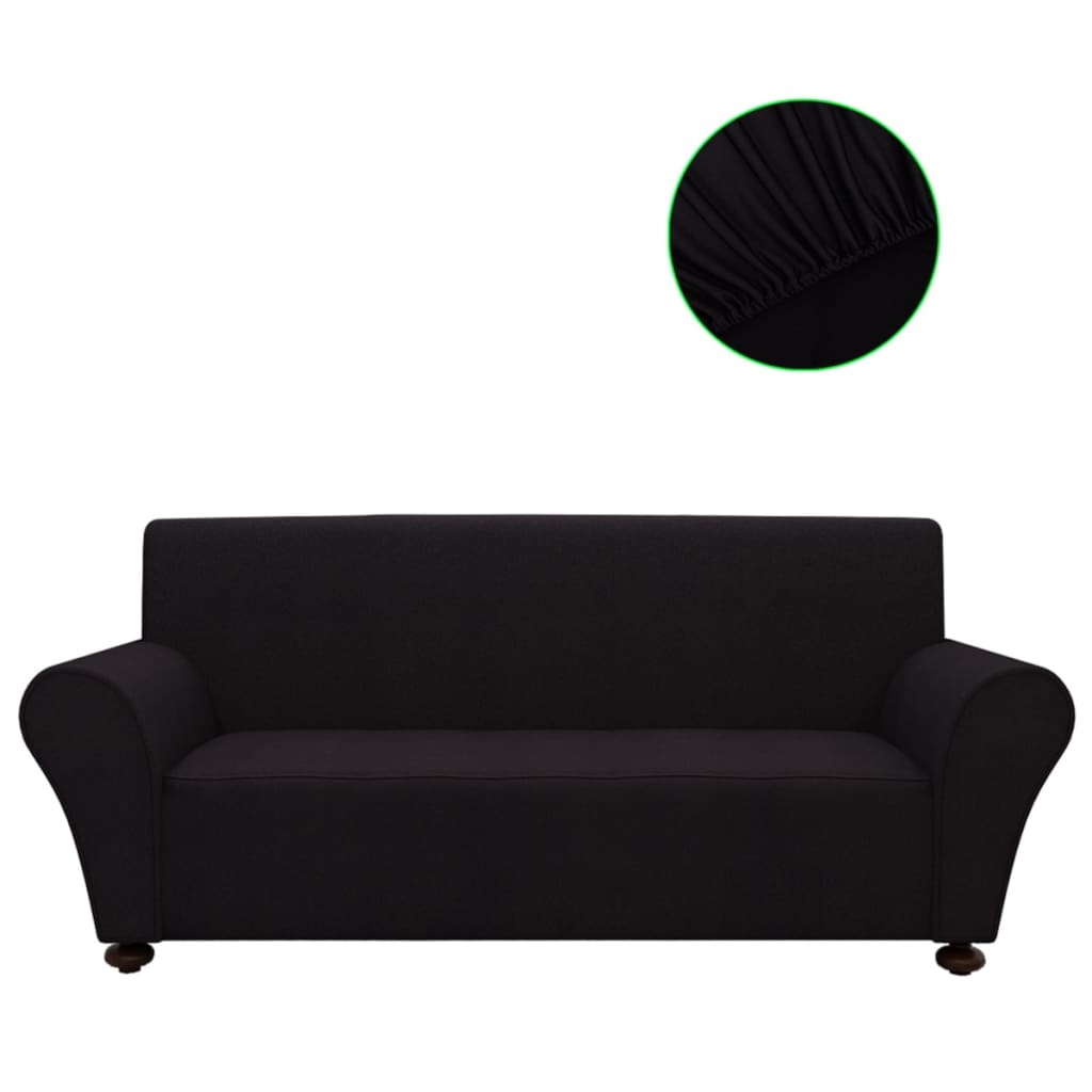8718475962045_g_en_hd_1 vidaXL Stretch Couch Slipcover Black Polyester Jersey - Image 3