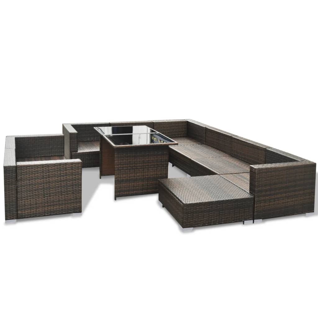 8718475963349_g_en_hd_2 vidaXL 10 Piece Garden Lounge Set with Cushions Poly Rattan Brown - Image 4