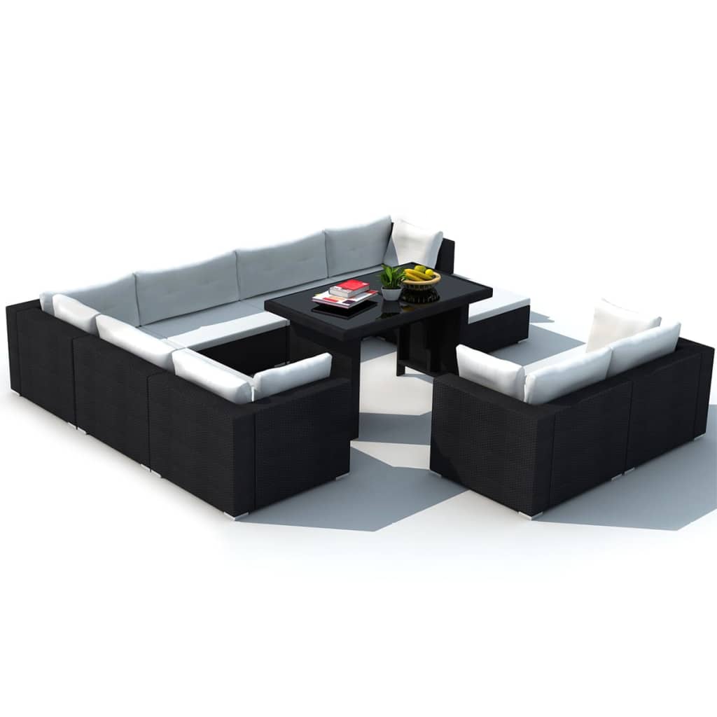 8718475963356_g_en_hd_2 vidaXL 10 Piece Garden Lounge Set with Cushions Poly Rattan Black - Image 4