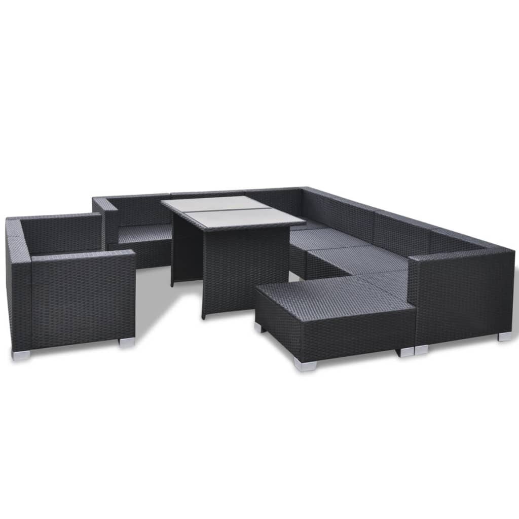 8718475963356_g_en_hd_3 vidaXL 10 Piece Garden Lounge Set with Cushions Poly Rattan Black - Image 5