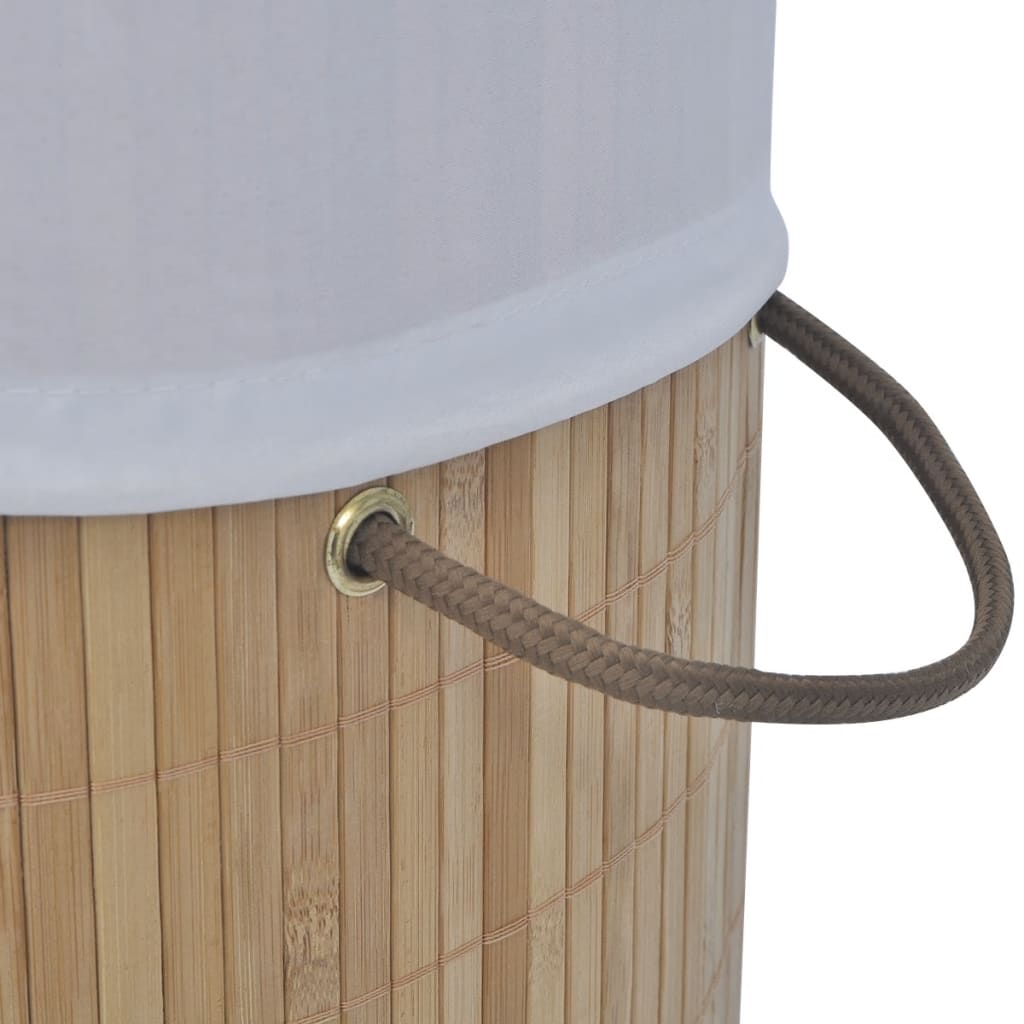 8718475964216_g_en_hd_4 vidaXL Bamboo Laundry Bin Round Natural - Image 5