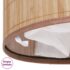 vidaXL Bamboo Laundry Bin Round Natural - Image 7