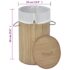 vidaXL Bamboo Laundry Bin Round Natural - Image 8