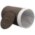 vidaXL Bamboo Laundry Bin Round Dark Brown - Image 3