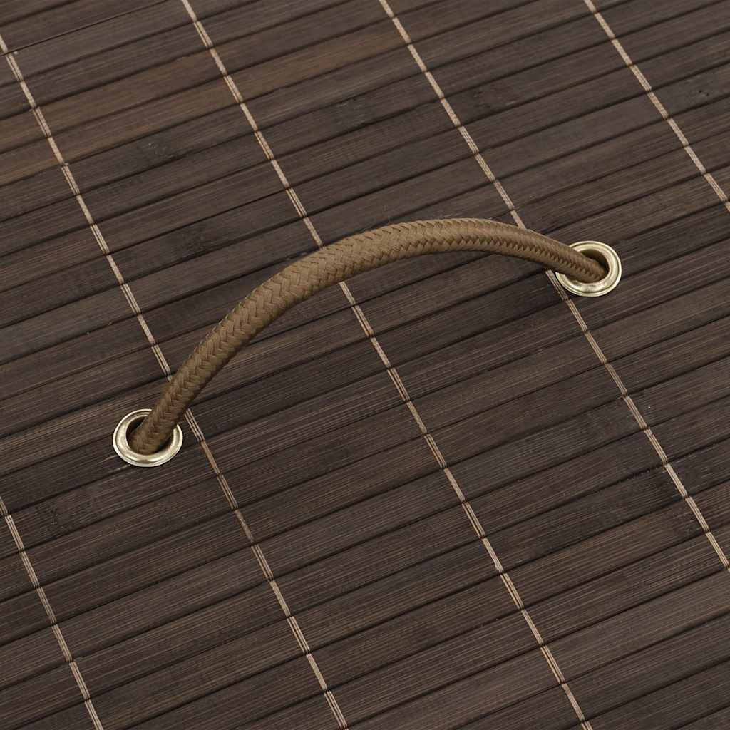 8718475964223_g_en_hd_3 vidaXL Bamboo Laundry Bin Round Dark Brown - Image 4