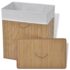vidaXL Bamboo Laundry Bin Rectangular Natural - Image 2