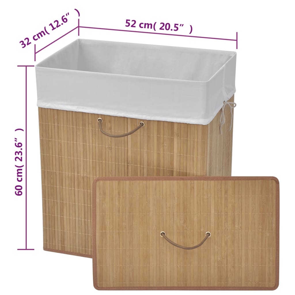 8718475964230_g_en_hd_7 vidaXL Bamboo Laundry Bin Rectangular Natural - Image 8