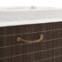 vidaXL Bamboo Laundry Bin Rectangular Dark Brown - Image 5