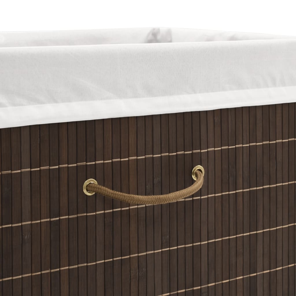 8718475964247_g_en_hd_4 vidaXL Bamboo Laundry Bin Rectangular Dark Brown - Image 5