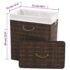 vidaXL Bamboo Laundry Bin Rectangular Dark Brown - Image 8