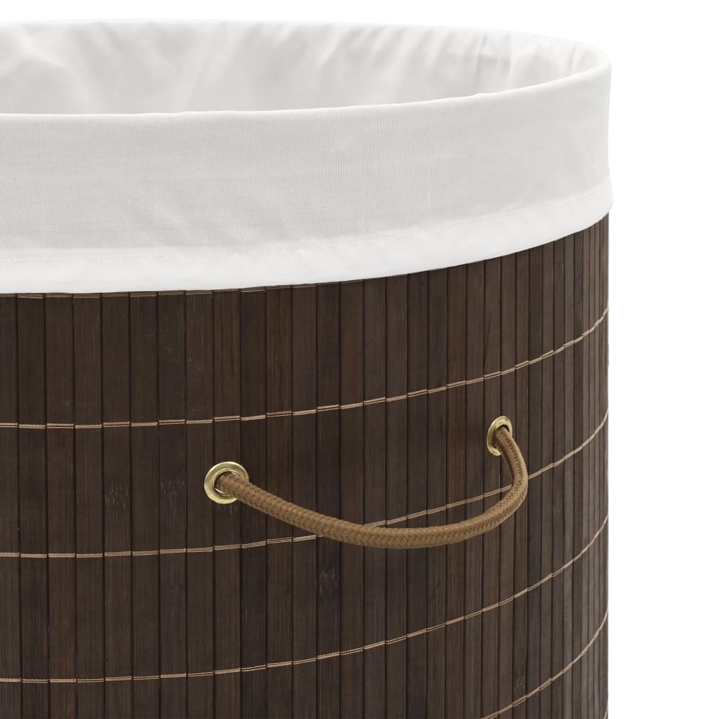 8718475964261_g_en_hd_4 vidaXL Bamboo Laundry Bin Oval Dark Brown - Image 5